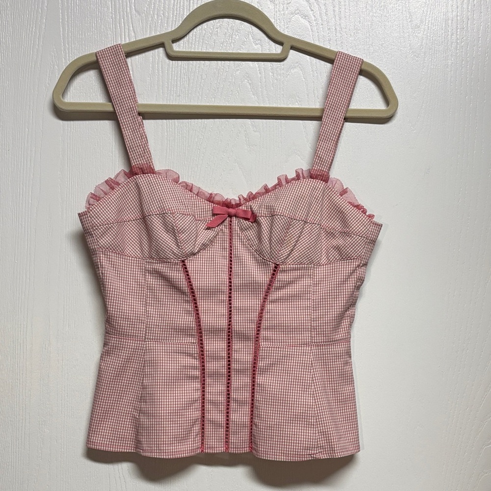 Nanette Lepore Corset / Bustier in Pink Gingham